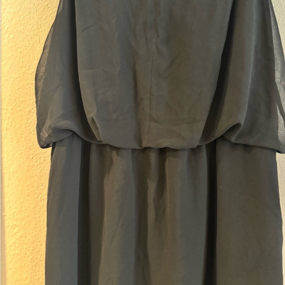 Banana Republic Black Mini Zip Front Dress size 12 - Picture 3 of 10